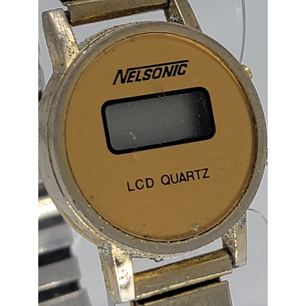 Nelsonic Lcd Quartz Vintage Watch For Parts Or Repair Does Not Run